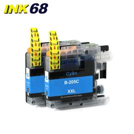 Compatible Brother LC205C Cyan Super High-Yield Ink Cartridge Twin Pack