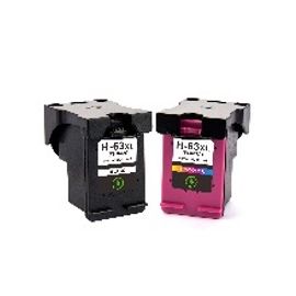 HP 63XL Combo2 Remanufactured Black & Color Ink Cartridge 