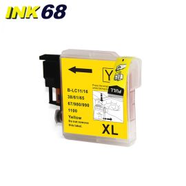 Compatible Brother LC61Y Yellow Ink Cartridge Twin Pack